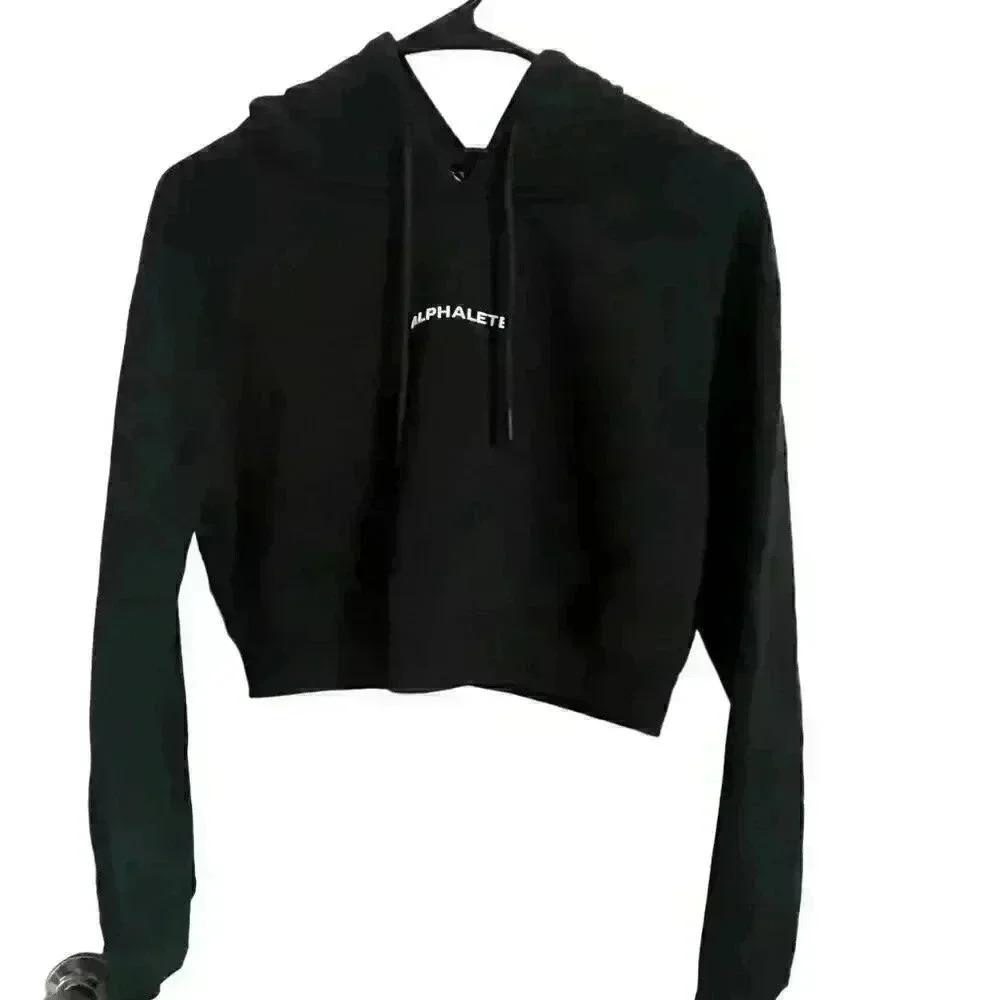 King Crop Hoodie - Black - Alphalete Athletics